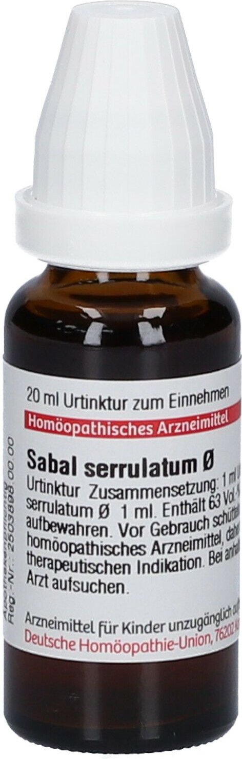 Sabal Serrulatum Urtinktur 20 ml Dilution
