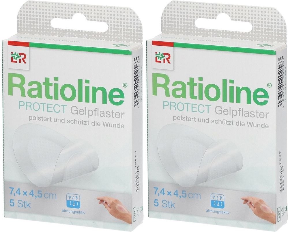 Ratioline protect Gelpflaster 4,5x7,4 cm 2x 2x5 St Pflaster