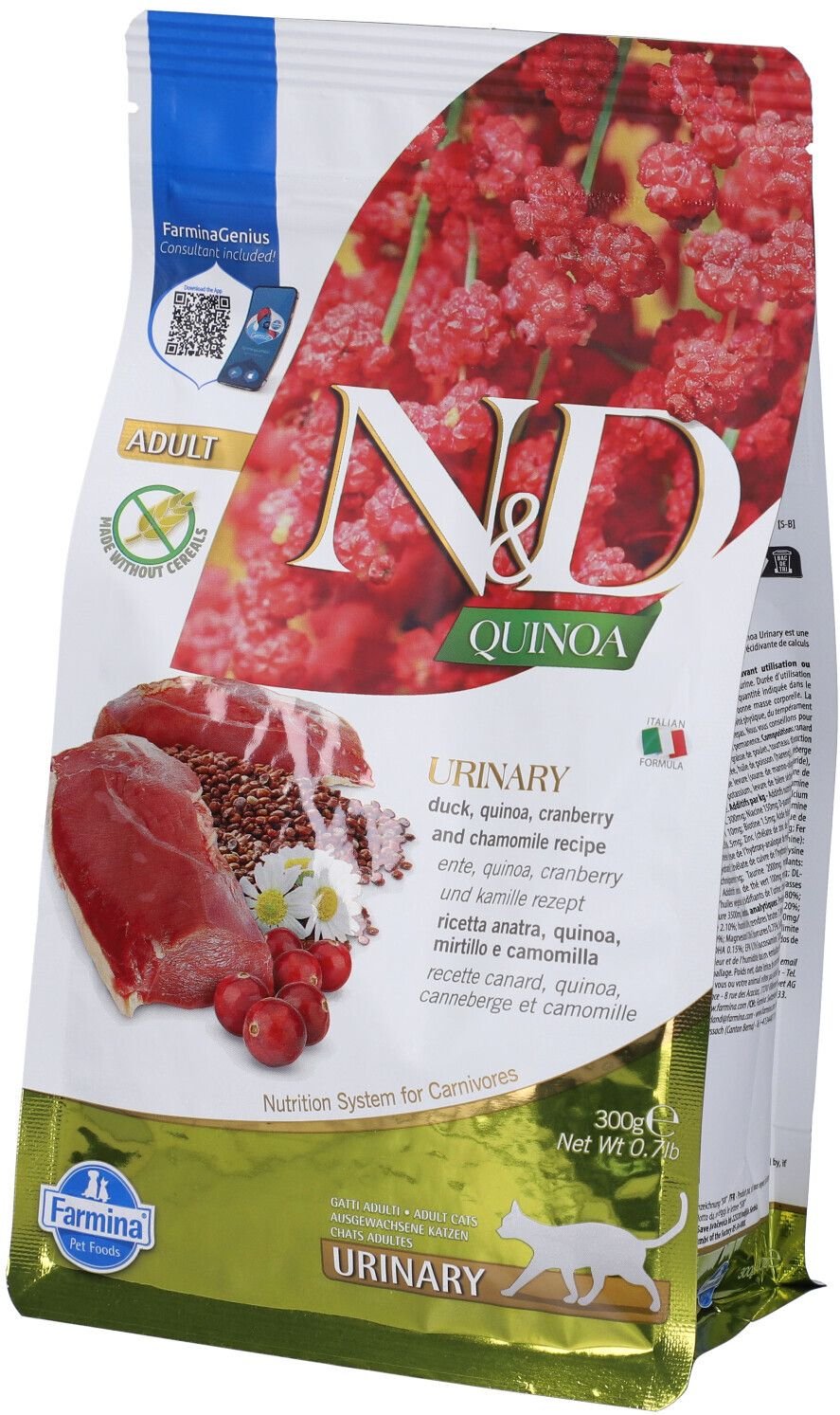 N&D Q FEL Urinary AD 300G 300 g Futter