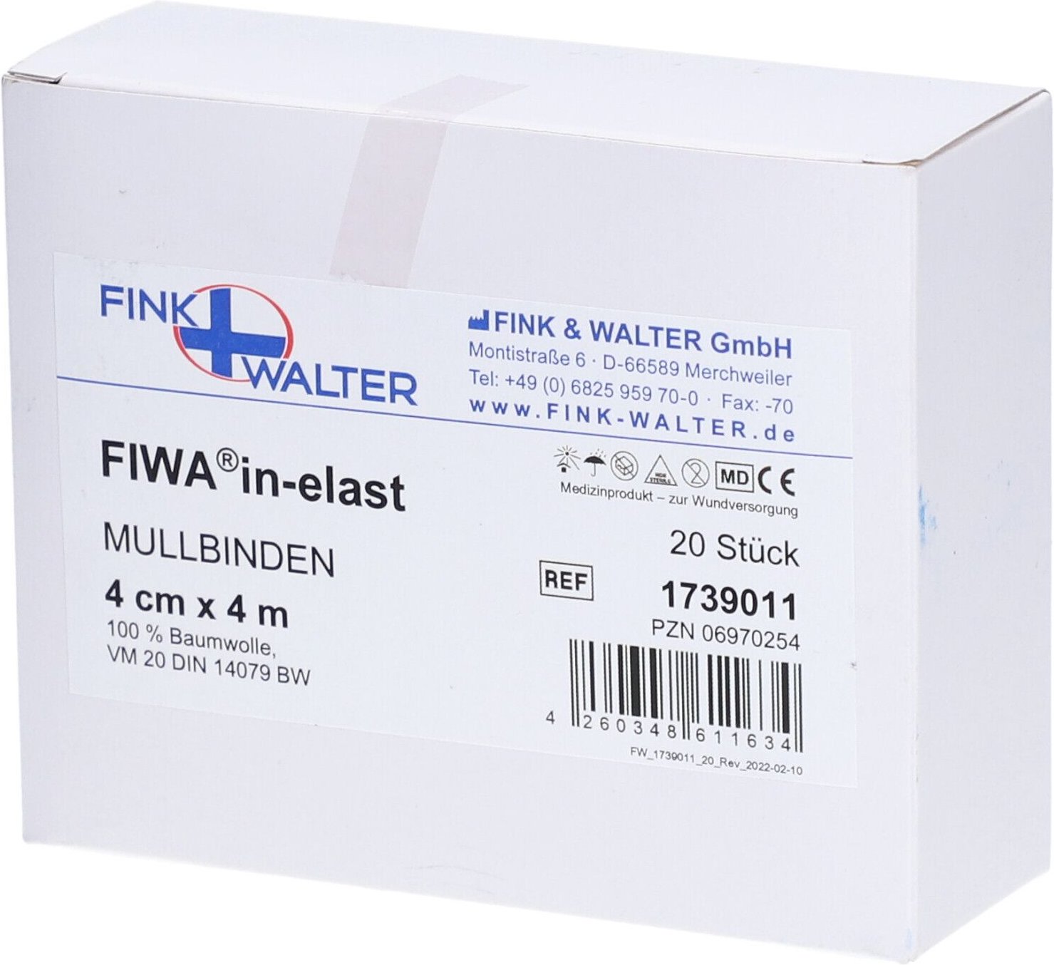 Mullbinden 4 cmx4 m 100% Baumwolle 20 St Binden