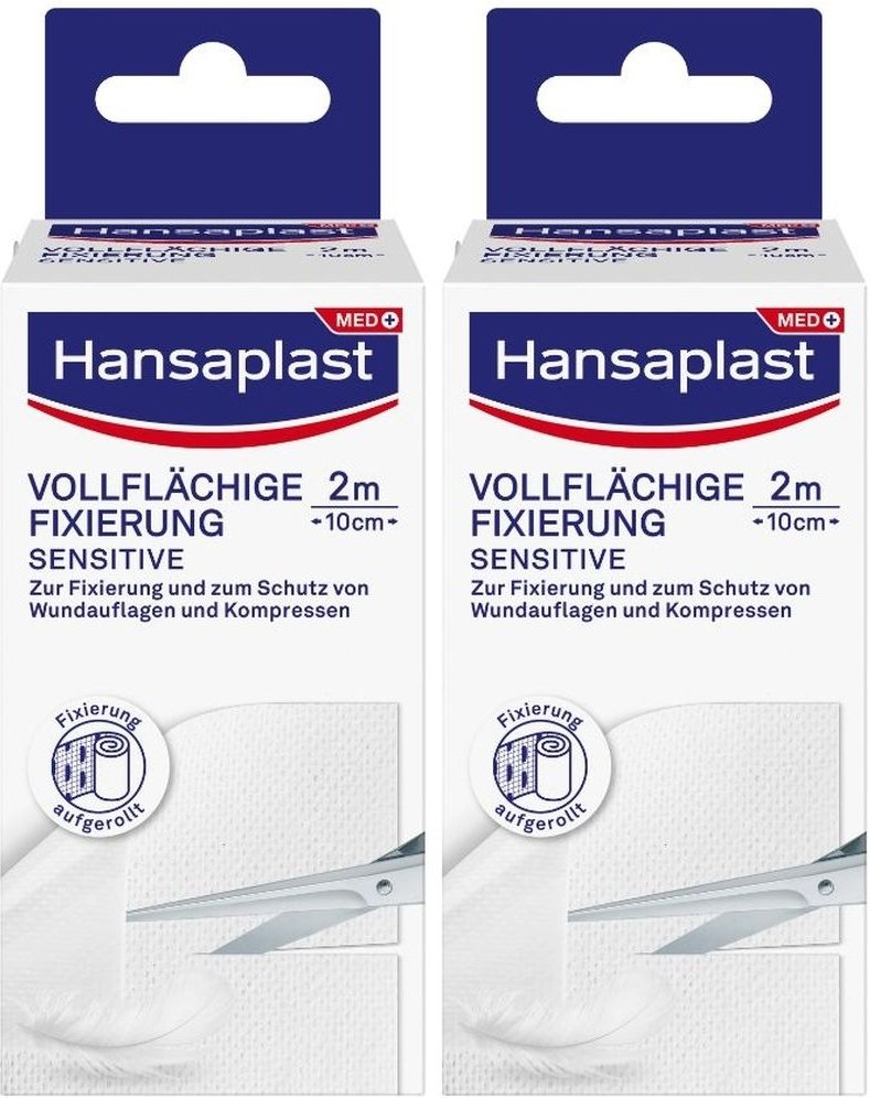 Hansaplast vollflächige Fixierung 10 cmx2 m 2x 2x1 St Pflaster