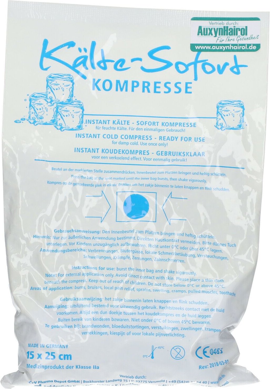 Sofort-Kälte Compresse 16x24 cm 330 g Kompressen