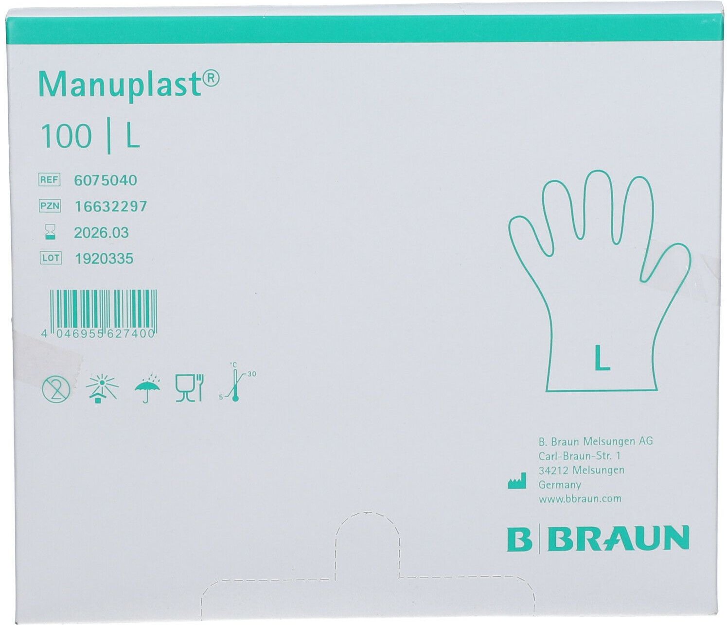 Manuplast Einmal Handschuhe PE Gr.L 100 St