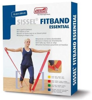 Sissel Fitband Essential 15cm x 2.5m Medium Rood 1 St