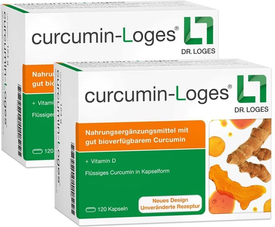 Thumbnail - Curcumin-Loges Kapseln Doppelpack 2x120 St