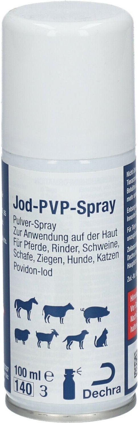 Jod-Pvp-Spray zur Anwendung auf der Haut vet. 100 ml Spray