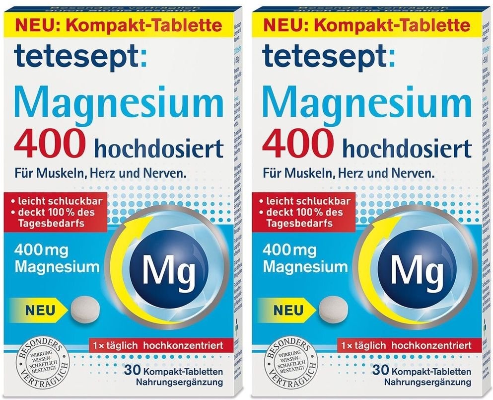 Tetesept Magnesium 400 hochdosiert Tabletten 2x 2x30 St