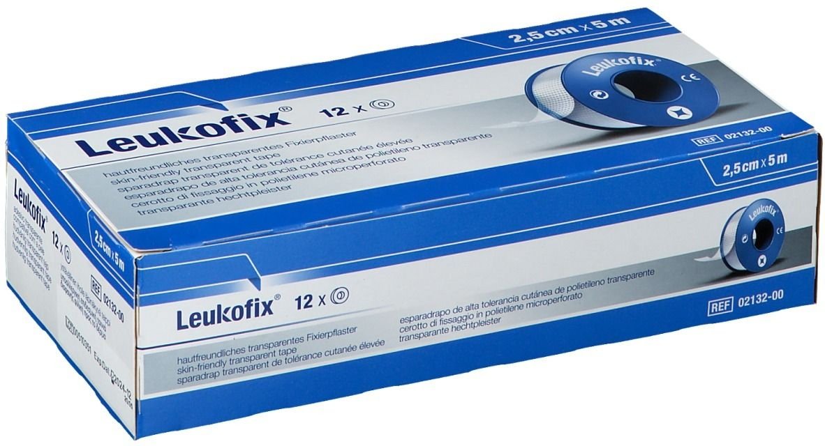 Leukofix Verbandpfl.2,5 cmx5 m 12 St Pflaster