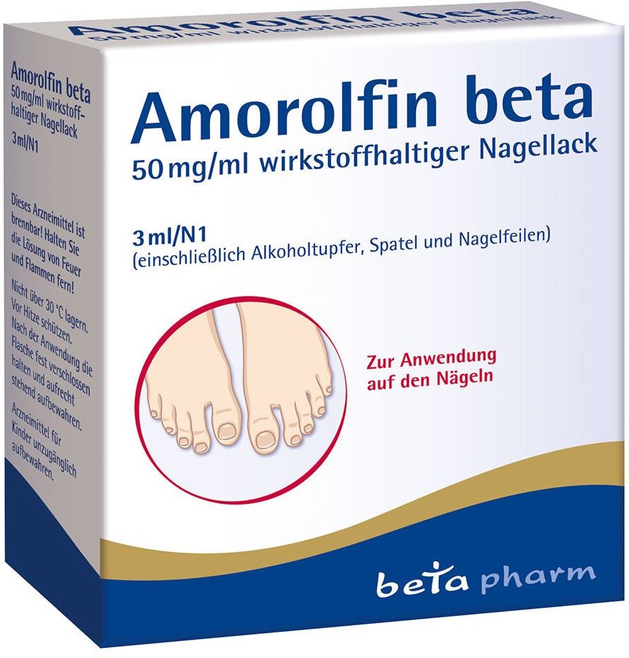 Amorolfin beta 50 mg/ml wirkstoffhaltiger Nagellack