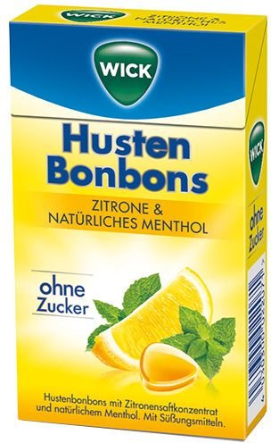 Wick Zitrone & nat.Menthol Bonb.o.Zucker Clickbox 46 g Bonbons