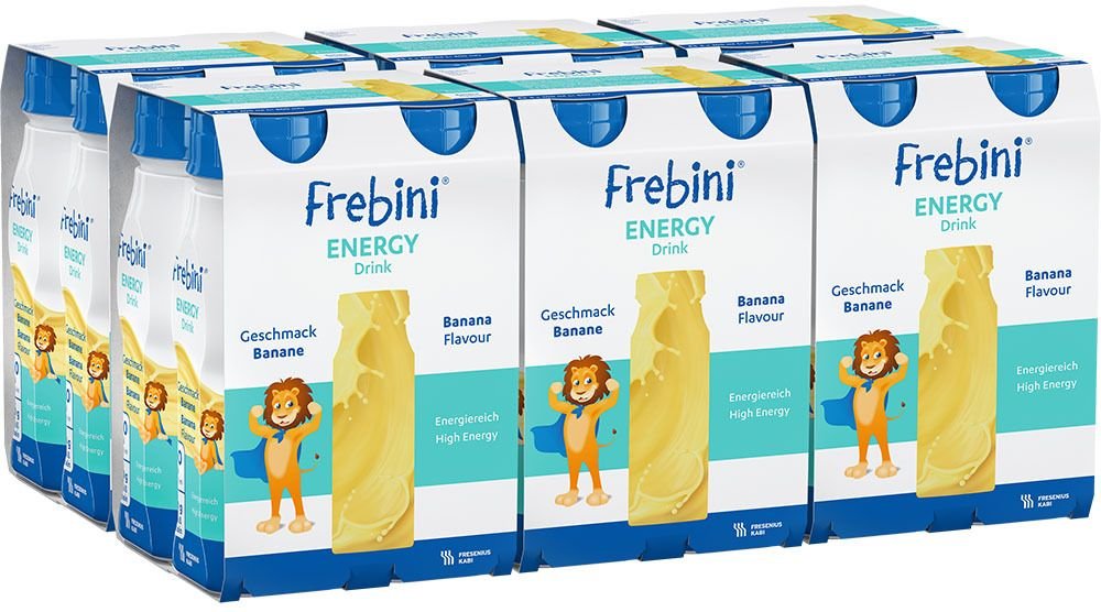 Frebini Energy Drink Banane Trinkflasche 6x4x200 ml Flüssigkeit