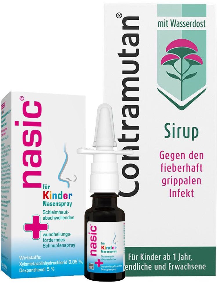 nasic für Kinder Nasenspray + Contramutan Sirup 150ml 1 St Set