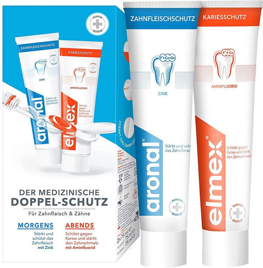 Aronal/Elmex Doppelschutz Zahnpasta 2x75 ml