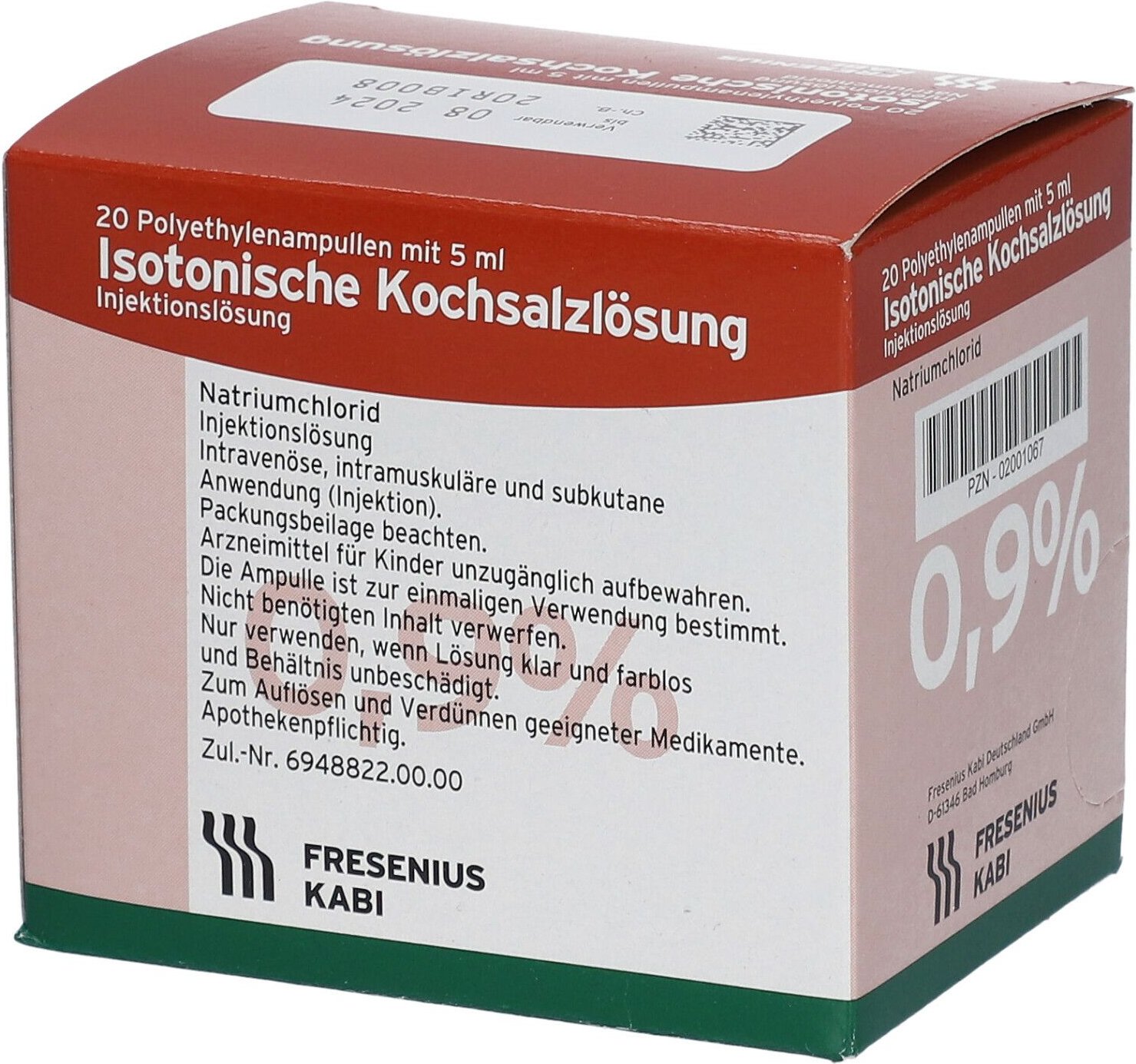 Isotonische Kochsalzlösung 0,9% Plastikampullen