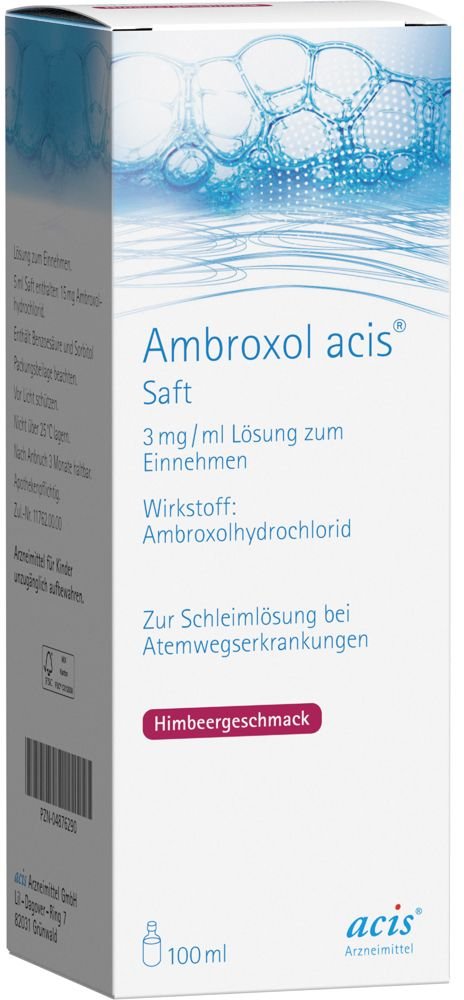 Ambroxol acis Saft 100 ml Lösung zum Einnehmen