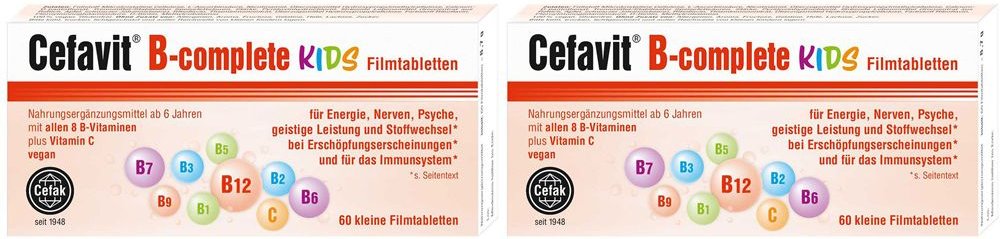 2x Cefavit B-complete Kids Filmtabletten 2x60 St