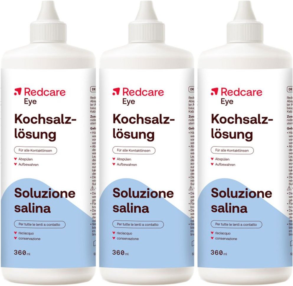 Redcare Eye Kochsalzlösung 3er-Pack 3x360 ml Flüssigkeit