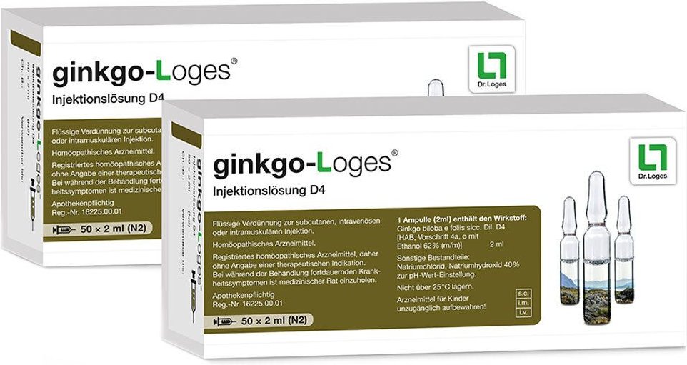 Ginkgo-Loges Injektionslösung D 4 Ampullen 100x2 ml