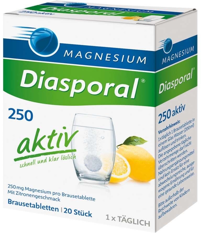 Magnesium Diasporal 250 aktiv Brausetabletten 20 St