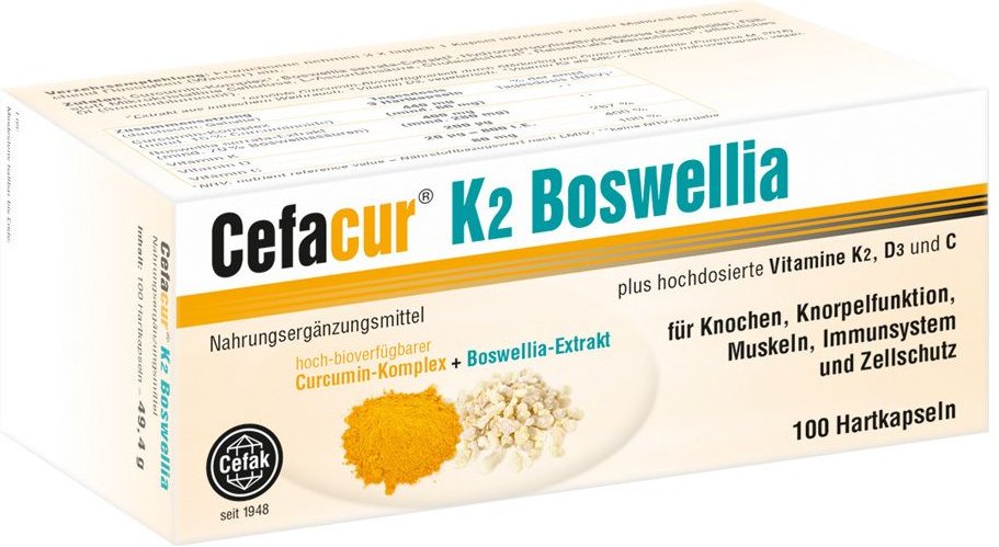 Cefacur K2 Boswellia Hartkapseln 100 St