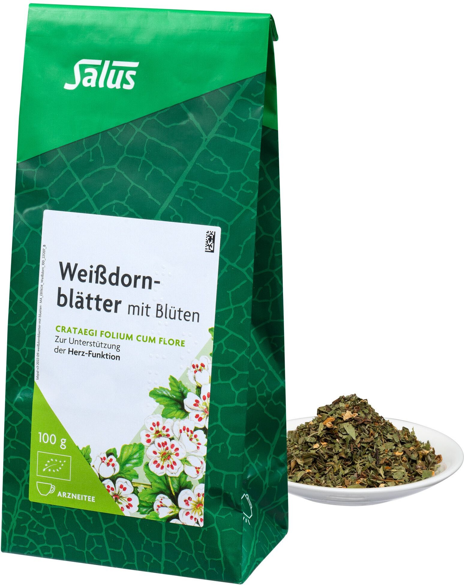 Thumbnail - Weissdornblätter m.Blüten Arzneitee Bio Salus 100 g Tee