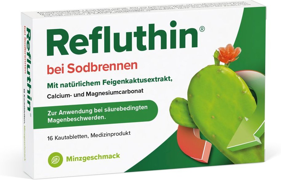 Refluthin bei Sodbrennen Kautabletten Minze 16 St