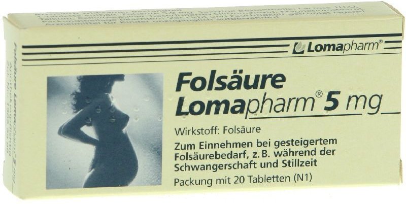 Thumbnail - Folsäure Lomapharm 5 mg Tabletten