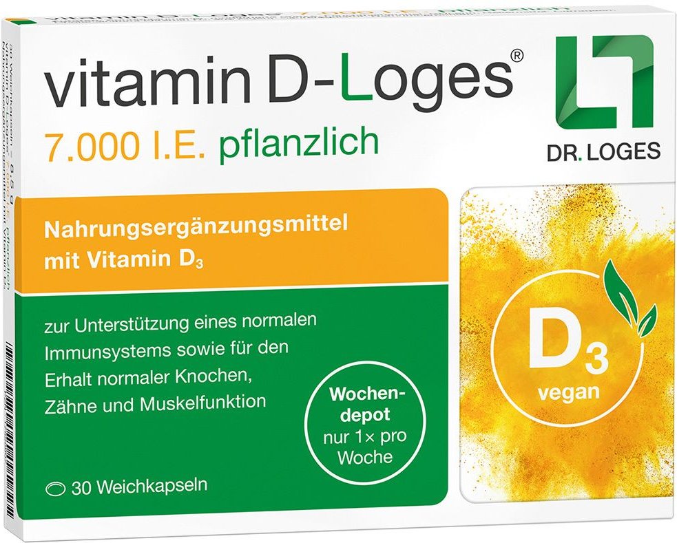 Vitamin D-Loges 7.000 I.e. pflanzlich Wochendepot 30 St Weichkapseln