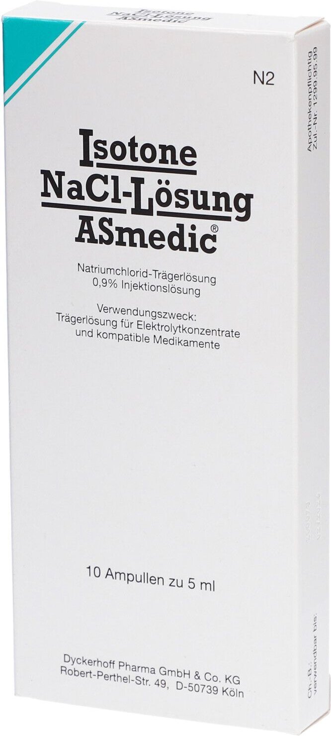 Isotone Nacl-Lösung Asmedic Injektionslösung Ampulle