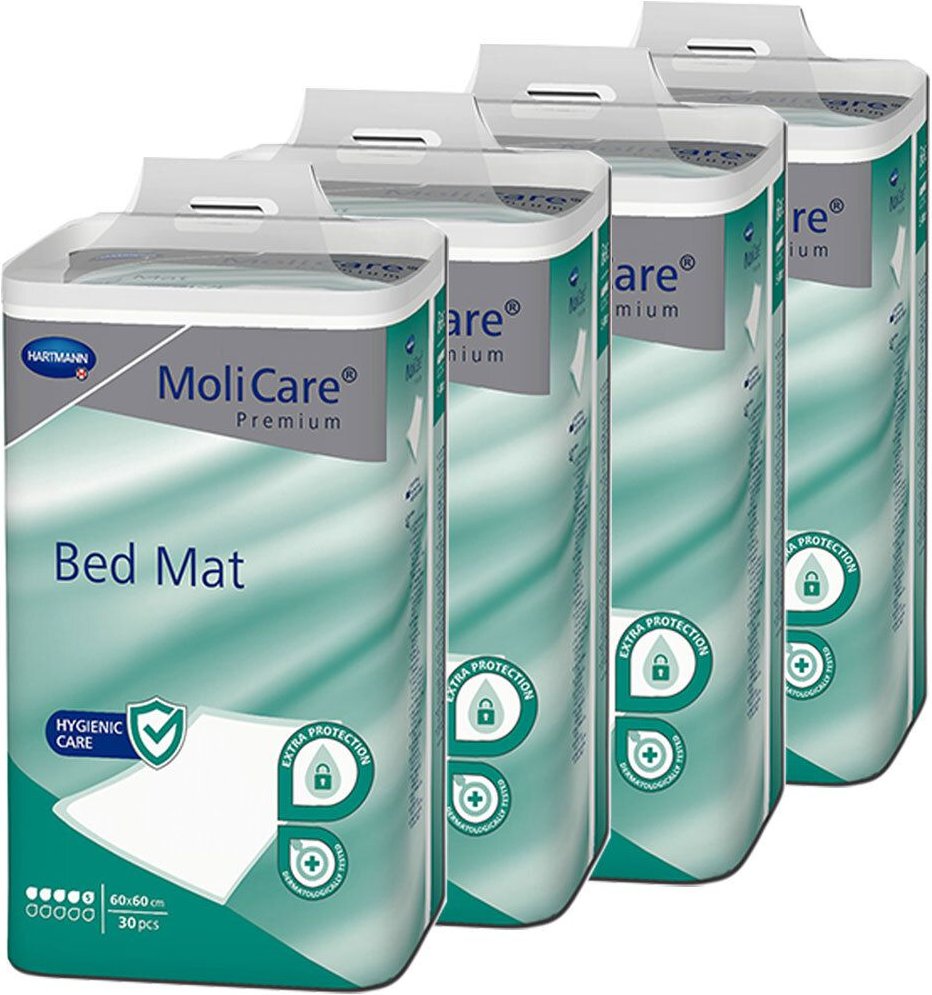 Molicare Premium Bed Mat 5 Tropfen 60x60 cm 4x30 St Unterlagen