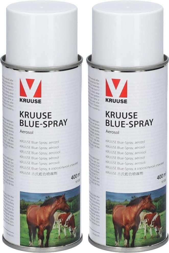 Kruuse Blue-Spray Wundreinigung vet. 2x 2x400 ml Spray