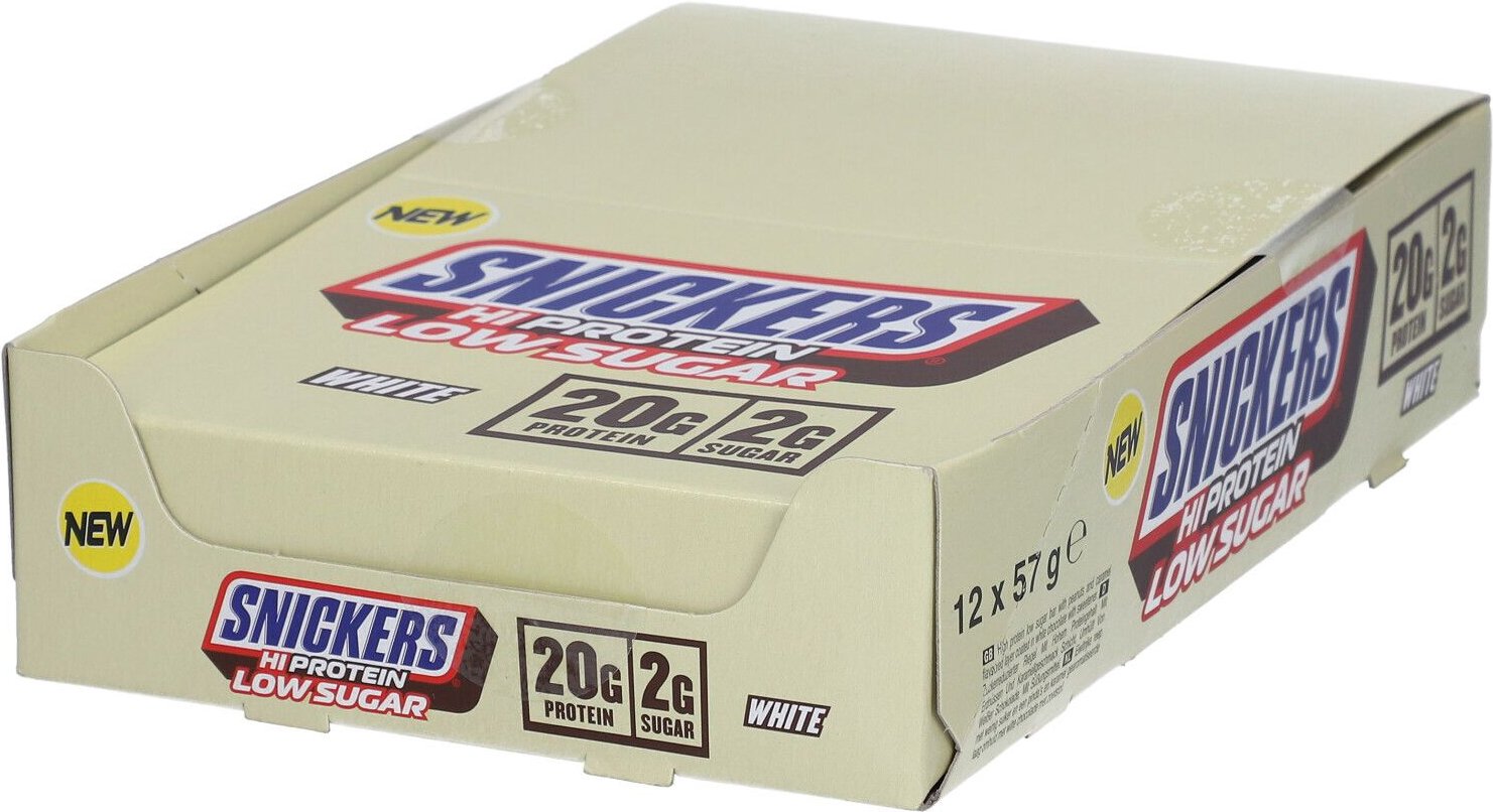 Mars Protein Snickers White Low Sugar High Bar (12x57g) Chocolate 12x57 g Riegel