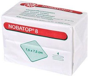 Nobatop 8 Kompressen 7,5x7,5 cm unsteril 200 St