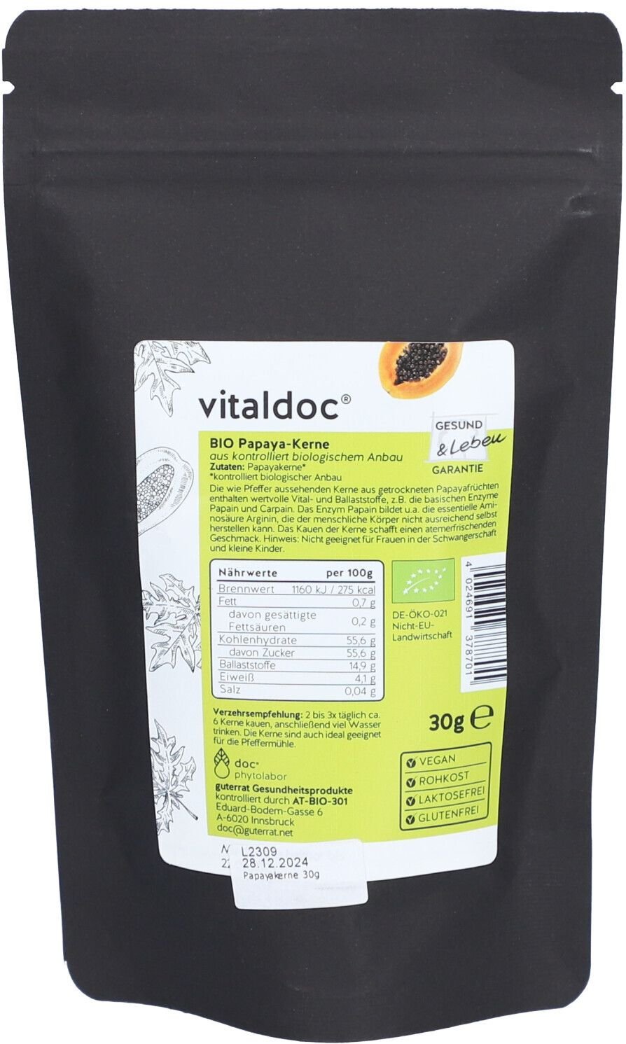 BIO Papaya Kerne Samen 30 g