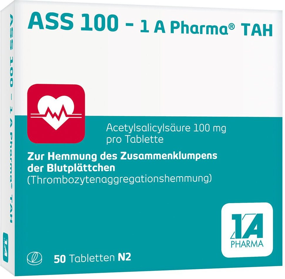 ASS 100-1A Pharma TAH Tabletten 50 St