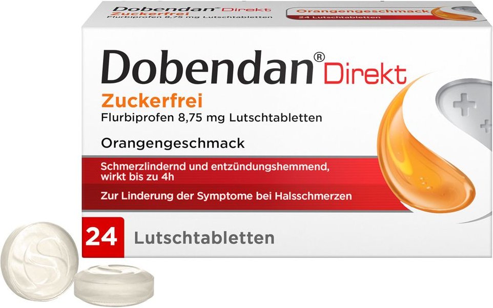 Dobendan Direkt zuckerfrei Flurbiprofen 8,75mg Lut 24 St Lutschtabletten
