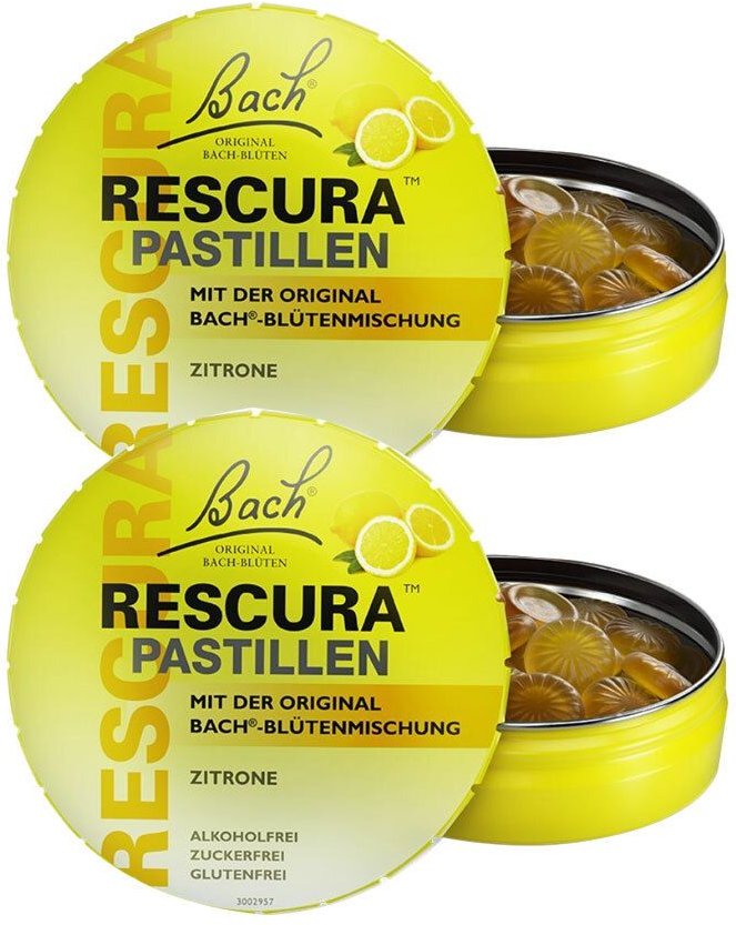 Bachblüten Original Rescura Pastillen Zitrone Doppelpack 2x50 g