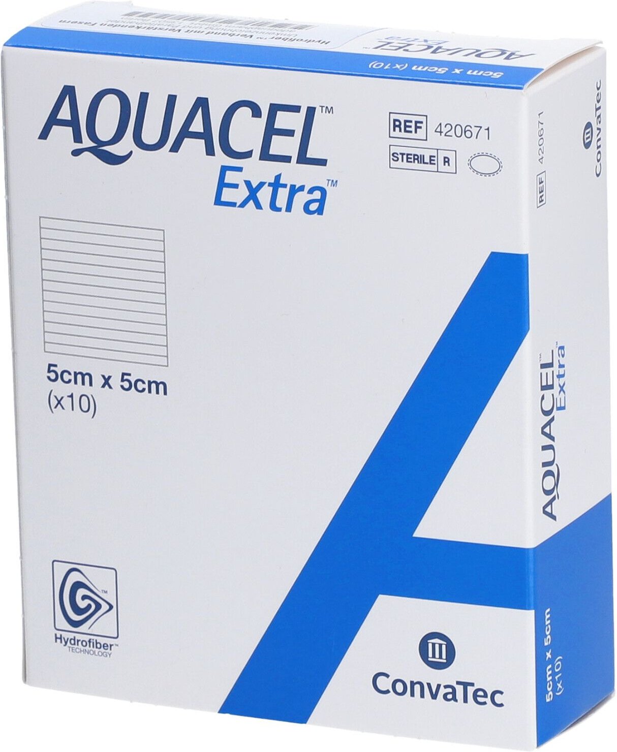 Aquacel Extra 5x5 cm Verband 10 St Kompressen
