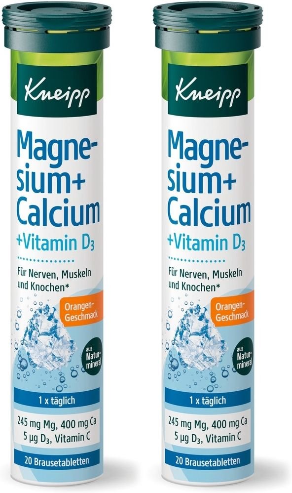 Kneipp Magnesium+Calcium Brausetabletten 2x 2x20 St