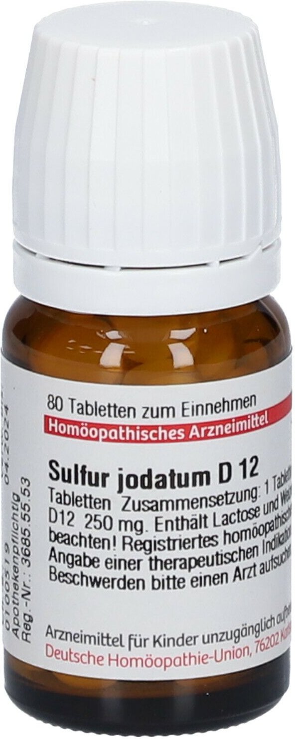 Sulfur Jodatum D 12 Tabletten 80 St
