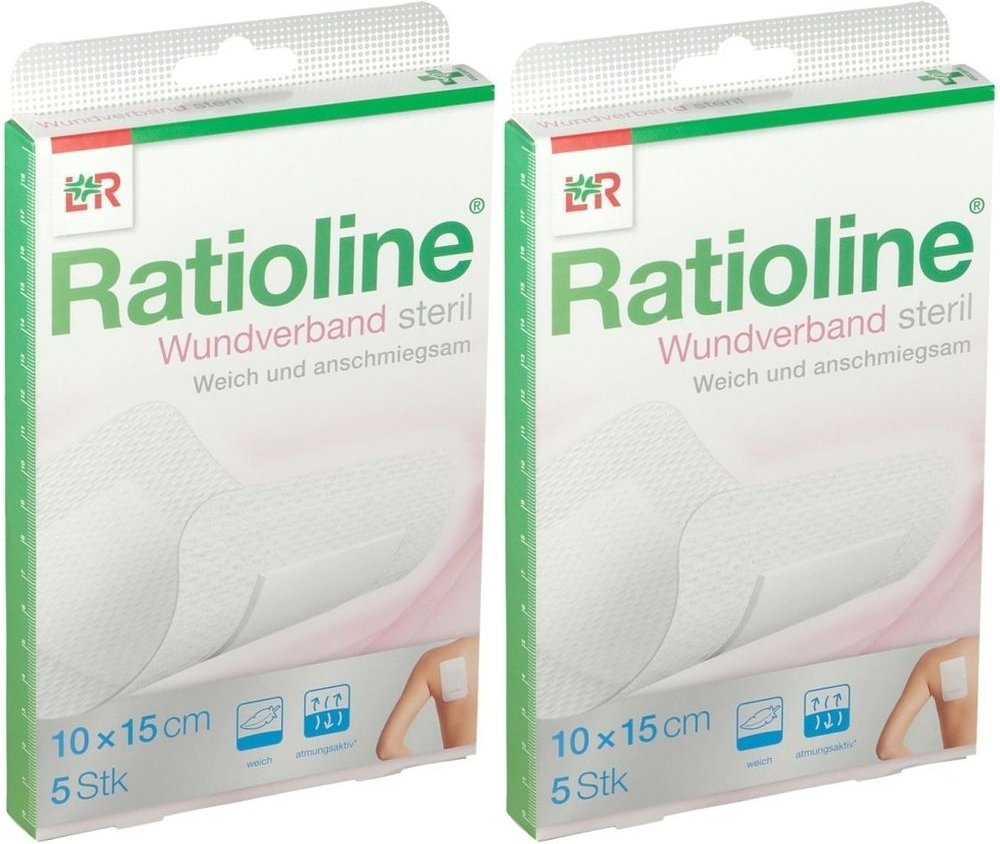 Ratioline Wundverband 15x10 cm steril 2x 2x5 St Verband
