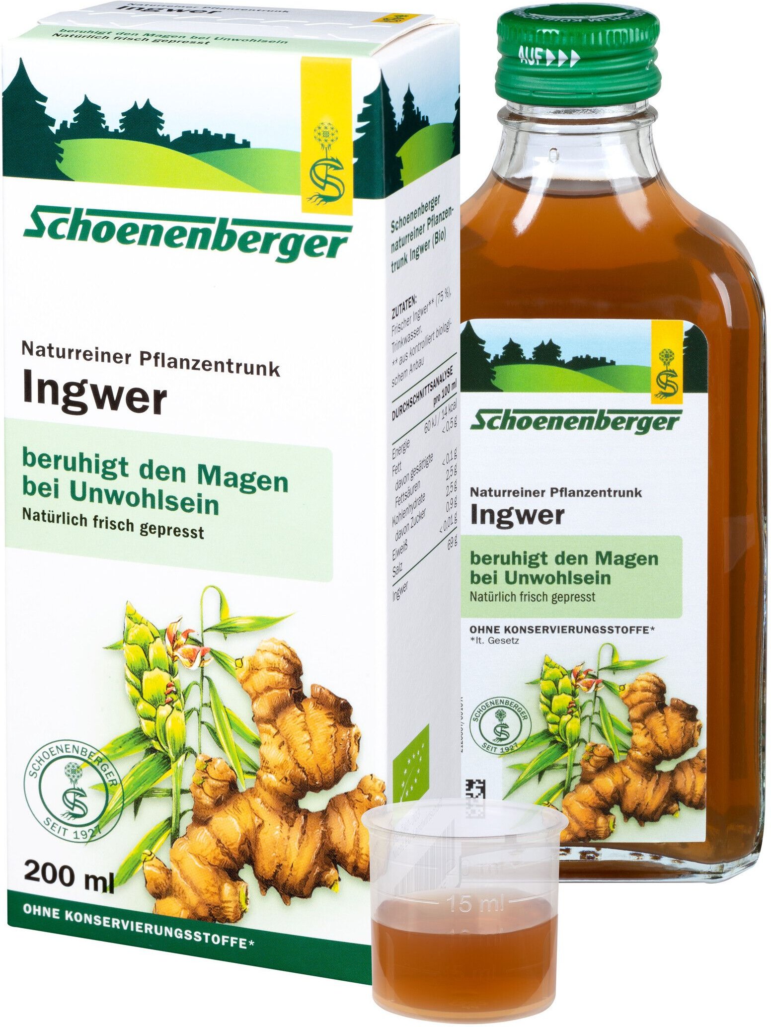 Ingwer Pfltrunk Schoenenb Bio 200 ml Saft