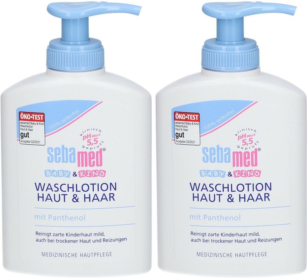 Sebamed Baby & Kind Waschlotion Haut Haar Doppelpack 2x200 ml Flüssigkeit