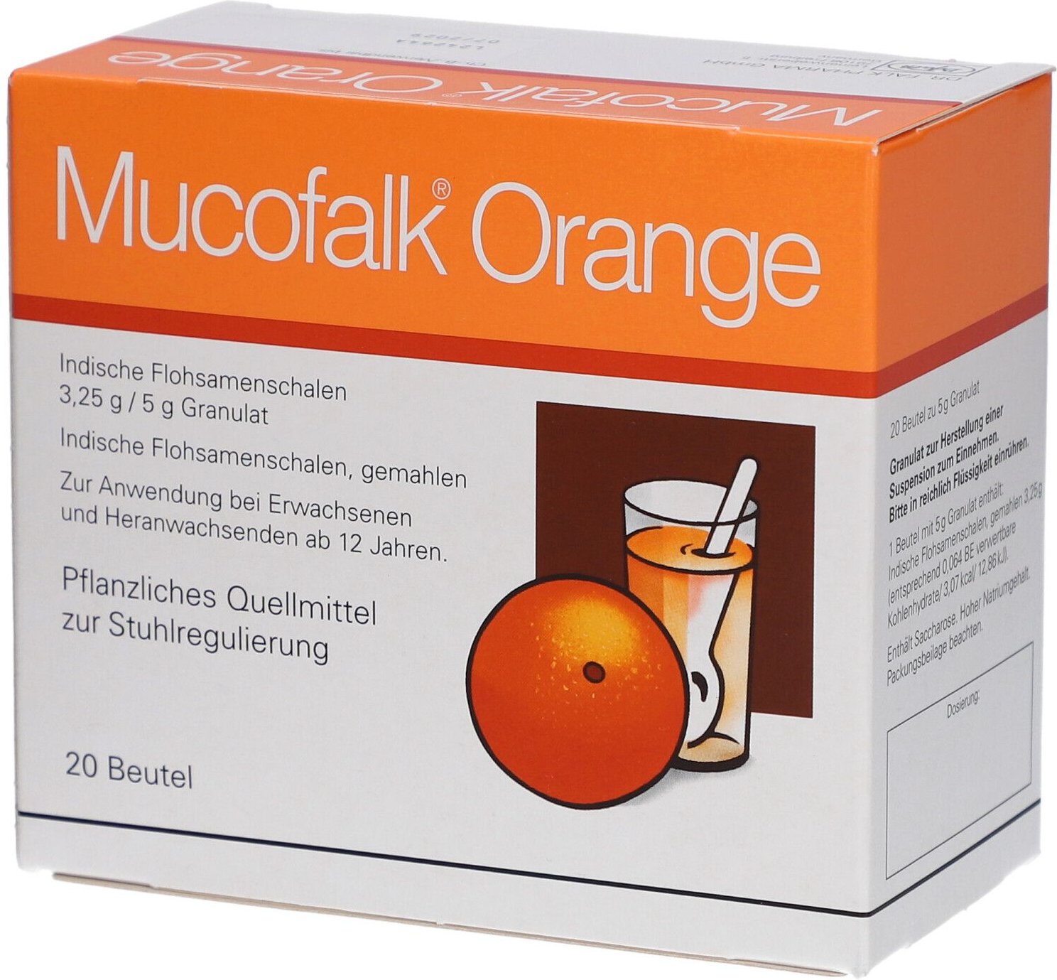 Mucofalk Orange Gran.z.Herst.e.Susp.z.Einn.Beutel 20 St Granulat zur Herstellung einer Susp. zum Einnehmen
