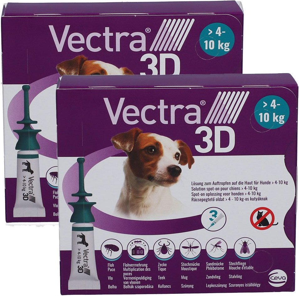 Vectra 3D Hunde U 4-10Kg Doppelpack 2x3 St Lösung