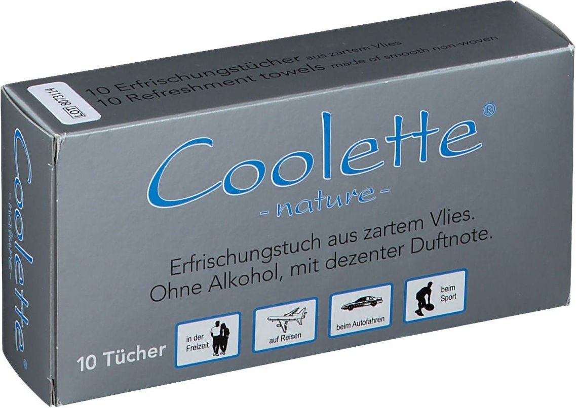 Coolette Nature Erfrischungstuch Vlies 10 St Tücher