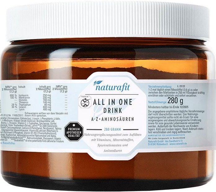 Thumbnail - Naturafit All in One Drink A-Z+Aminosäuren Pulver 140 g