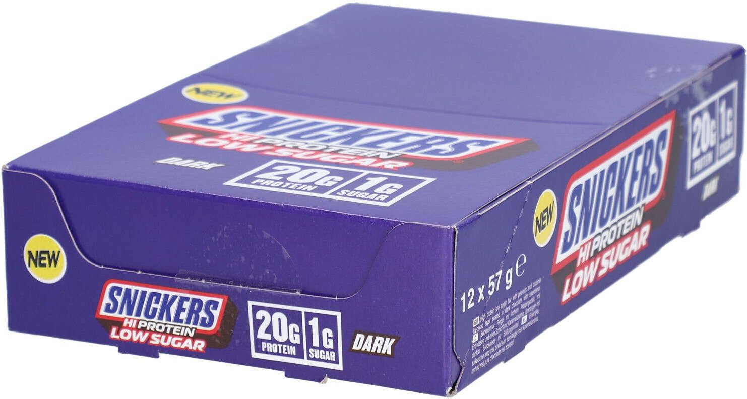 Thumbnail - Snickers Dark Low Sugar High Protein Bar (12x57g) 12x57 g Riegel