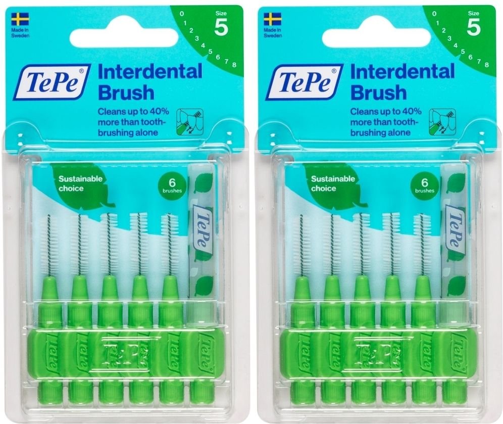 Tepe Interdentalbürste 0,8mm grün 2x 2x6 St Zahnbürste