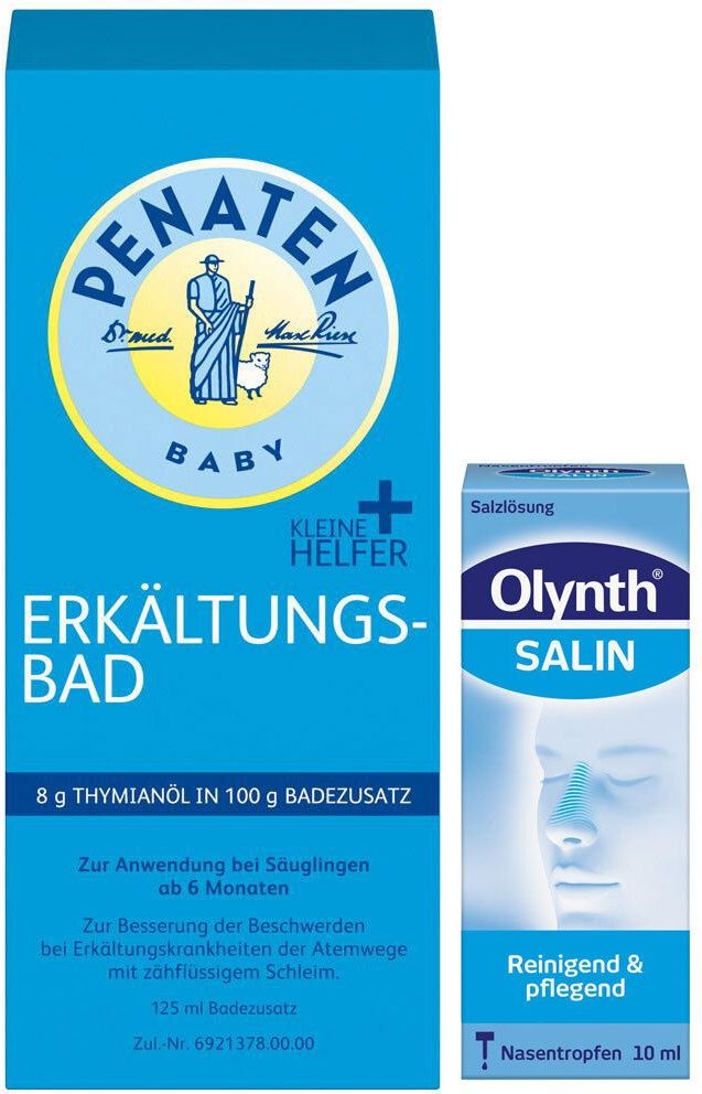 Thumbnail - Olynth salin Nasentropfen & Penaten Kleine Helfer Erkältungsbad 1 St Set
